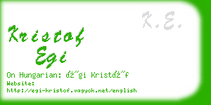 kristof egi business card